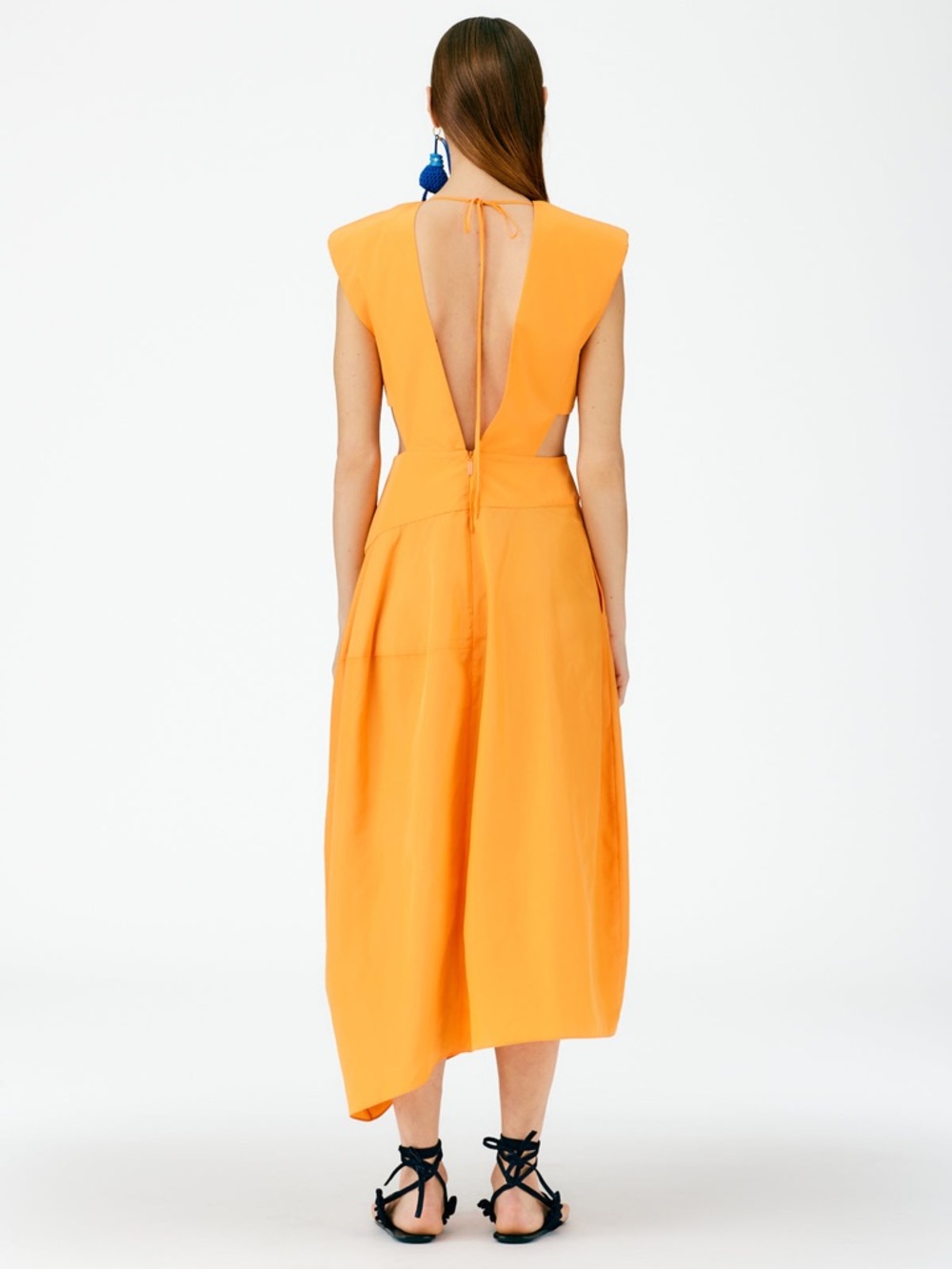 Tibi Orange Italian Sporty Nylon Balloon Dress - Picture 8 of 8